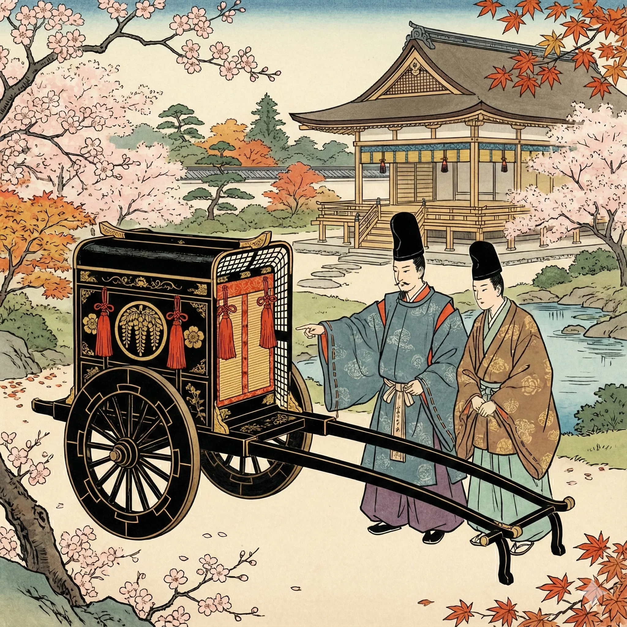 平安時代の牛車と貴族