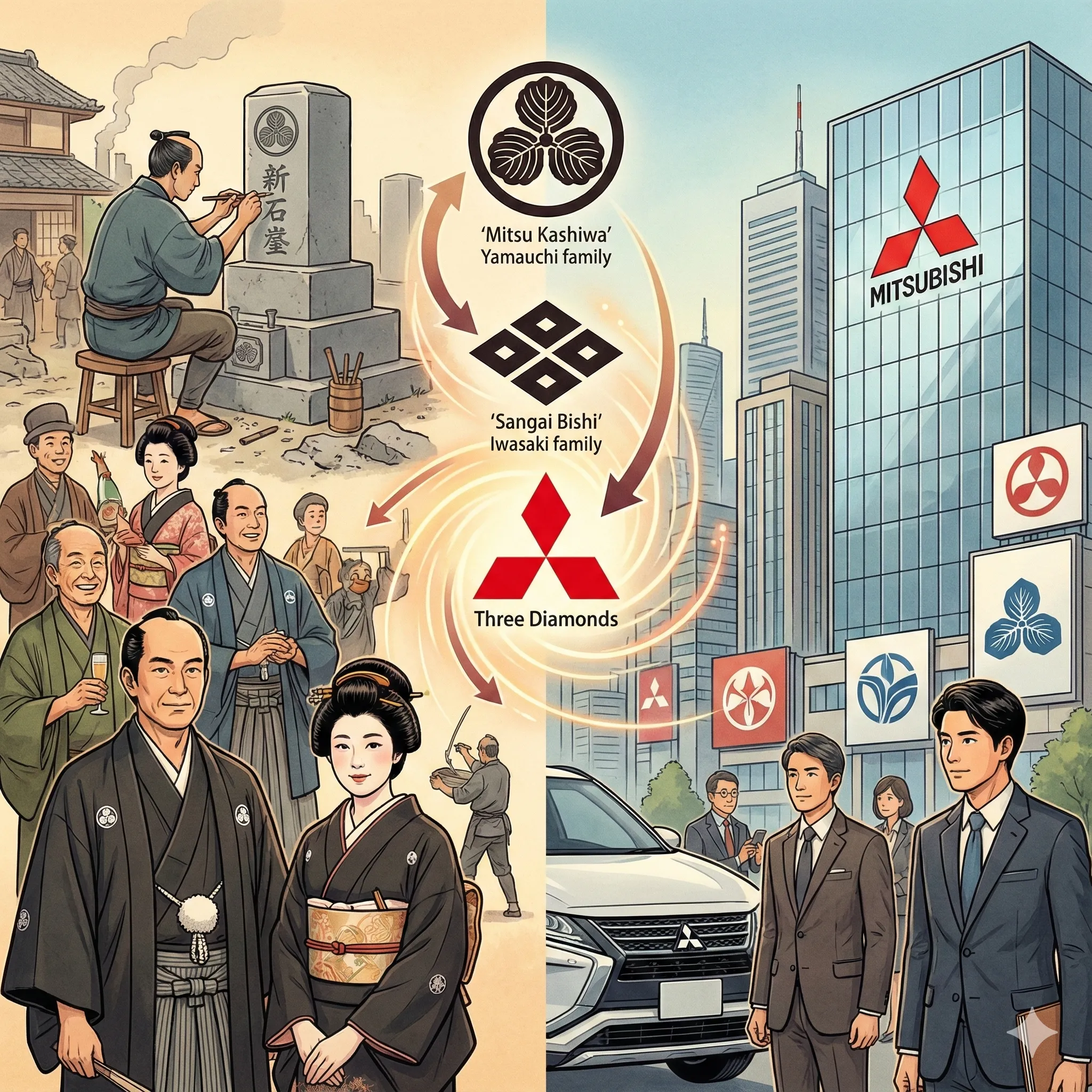 明治以降の家紋と企業ロゴ